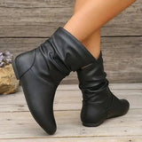 Bottines Femme Plissées – Bottes Élégantes Confort