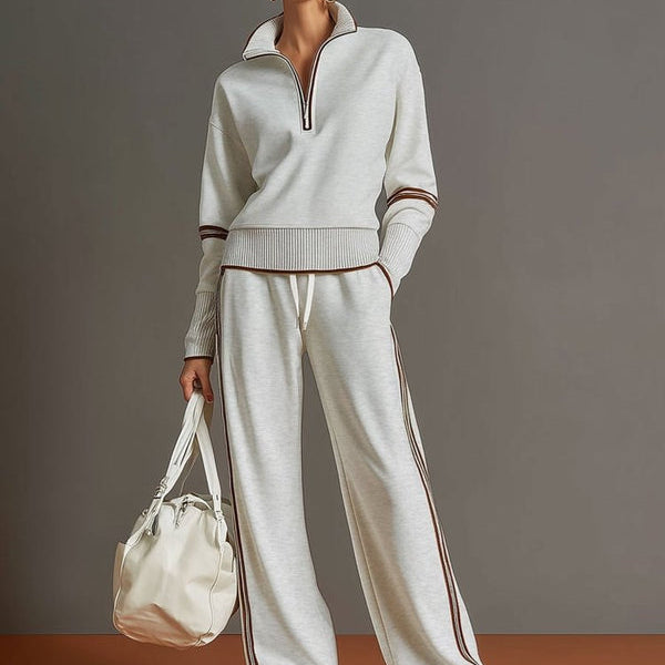 Ensemble Femme Deux Pièces avec Sweat et Pantalon Large