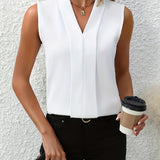 Blouse Femme Sans Manches à Col V