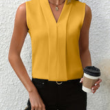 Blouse Femme Sans Manches à Col V