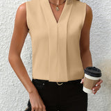 Blouse Femme Sans Manches à Col V