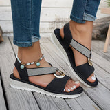 Sandales slingback femme à brides élastiques tressées