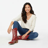 Bottes Cowboy Brodées Hautes Style Western Chic