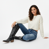 Bottes Cowboy Brodées Hautes Style Western Chic
