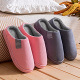 Chaussons Doublure Peluche Antidérapants Confort Maison Hiver