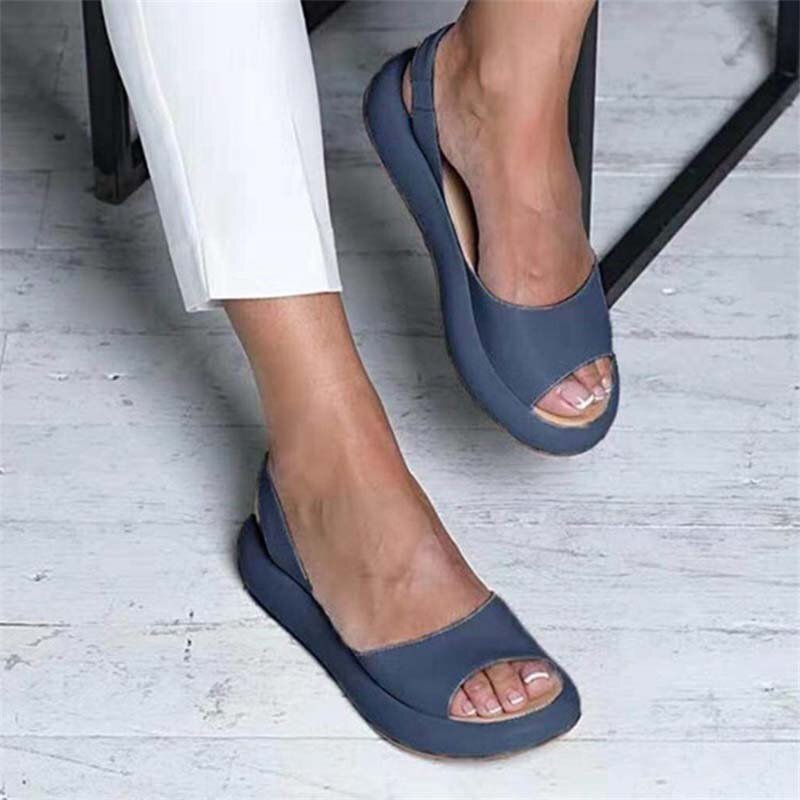 Sandales Compensées à Bride Arrière