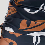 Maillot de Bain Femme Une Pièce Asymétrique Imprimé Tropical