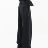 Pantalon Large Asymétrique Taille Haute Style Moderne