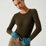 Pull Ajusté Maille Fine Élégant Confort Quotidien