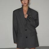 Oversize Blazer Kjole Elegant Stil Moderne Pasform