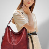 Sac En Cuir Élégant Noir Femme