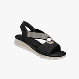 Sandales slingback femme à brides élastiques tressées