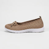 Ballerines sneakers slip-on en maille à nœud