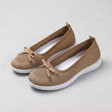 Ballerines sneakers slip-on en maille à nœud