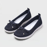 Ballerines sneakers slip-on en maille à nœud