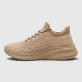 Baskets femme à enfiler en maille stretch pieds larges