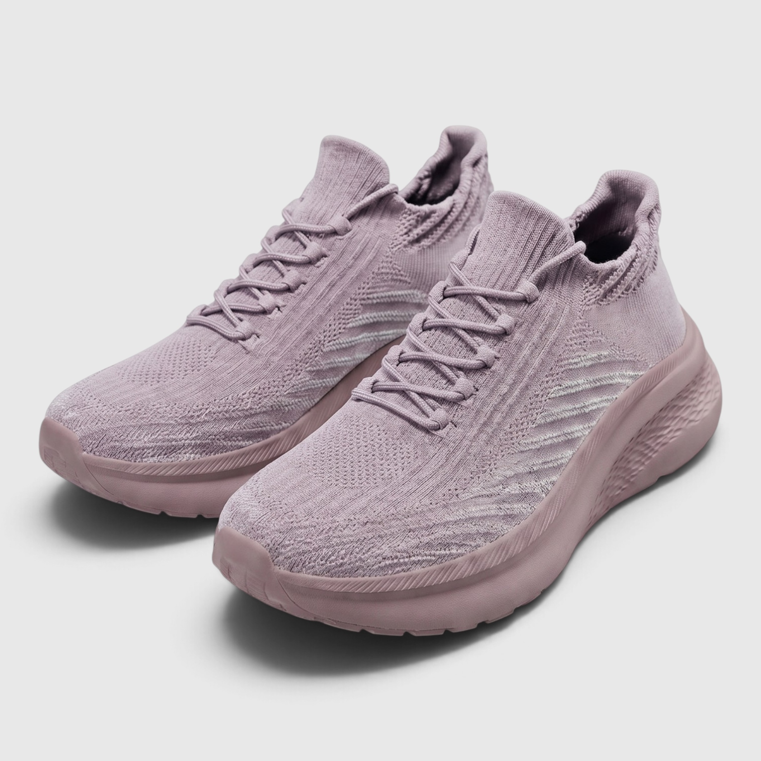 Baskets femme à enfiler en maille stretch pieds larges