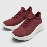 Baskets femme à enfiler en maille stretch pieds larges