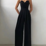 Combinaison Bustier à Jambes Larges
