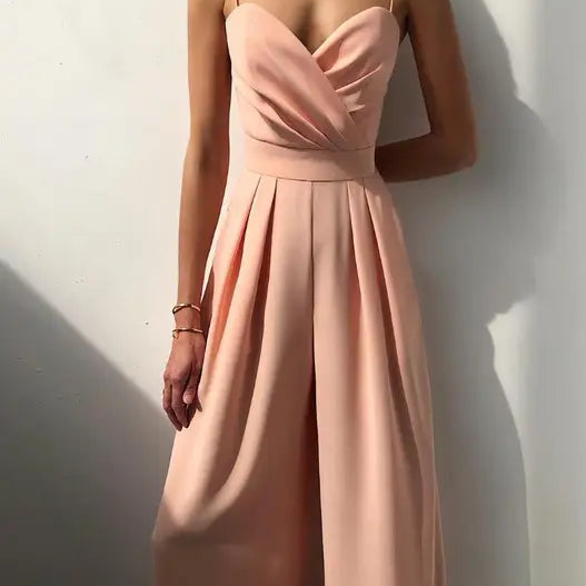 Combinaison Bustier à Jambes Larges