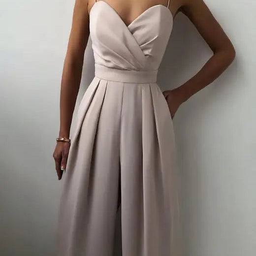 Combinaison Bustier à Jambes Larges