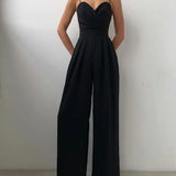 Combinaison Bustier à Jambes Larges