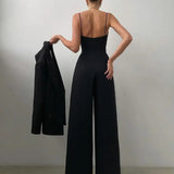 Combinaison Bustier à Jambes Larges