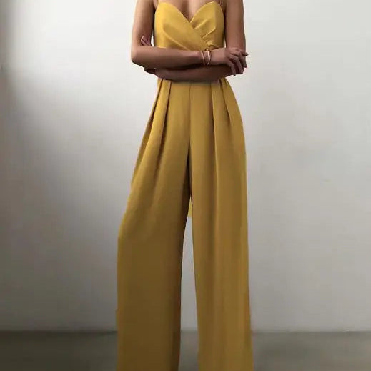 Combinaison Bustier à Jambes Larges