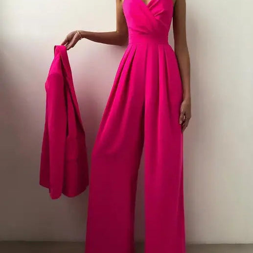 Combinaison Bustier à Jambes Larges