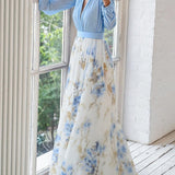 Robe Longue Fleurie Cache-Cœur