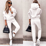 Ensemble Jogging Femme Sweat à Capuche et Pantalon Confort