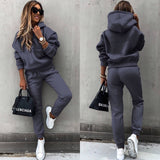 Ensemble Jogging Femme Sweat à Capuche et Pantalon Confort
