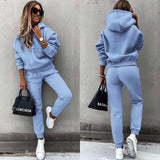 Ensemble Jogging Femme Sweat à Capuche et Pantalon Confort