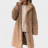 Manteau Ample Hiver Léger Marron Femme