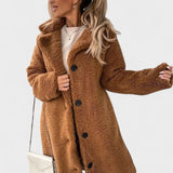 Manteau Ample Hiver Léger Marron Femme