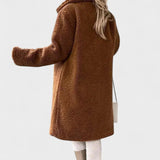 Manteau Ample Hiver Léger Marron Femme