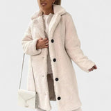 Manteau Ample Hiver Léger Marron Femme