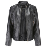Veste Femme Simili Cuir Élégante Style Biker