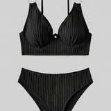 Bikini Femme Côtelé à Col V