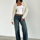 Jean Large Taille Basse Style Y2K Moderne