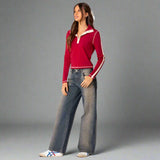 Jean Large Taille Basse Style Y2K Moderne