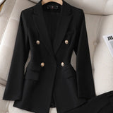 Ensemble femme blazer tailleur et pantalon large