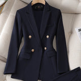 Ensemble femme blazer tailleur et pantalon large