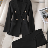 Ensemble femme blazer tailleur et pantalon large