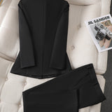 Ensemble femme blazer tailleur et pantalon large