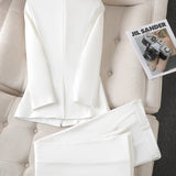 Ensemble femme blazer tailleur et pantalon large