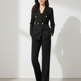 Ensemble femme blazer tailleur et pantalon large