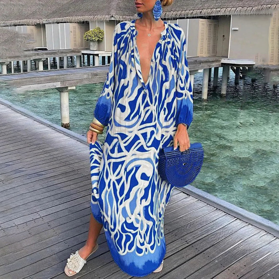 Robe Femme Longue Imprimée – Robe Bohème Été
