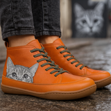 Baskets Montantes Chat Style Urbain Confort
