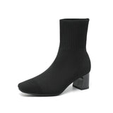 Bottines Chaussette Élégantes Talon Confort Moderne